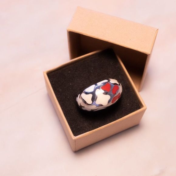 Stainless steel rings different size white blue - Picture 12 of 13